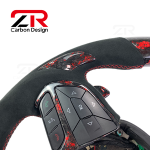 Volant en fibre de carbone forgé avec LED personnalisées pour Jeep Grand Cherokee SRT Wrangler Gladiator, design de style racing - Product Image 5