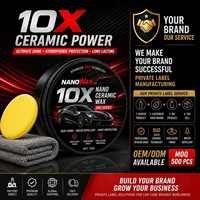 Cera de Recubrimiento Nano 10X, Pasta de Silicona Metílica, Protección de Pintura para Automóviles, Impermeable, Superhidrófoba, Brillo, 130 g