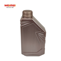 Bouteille plate en HDPE de 1000 ml vide pour huile moteur à essence, avec bouchon à vis respirant, pompe sans air, emballage liquide industriel