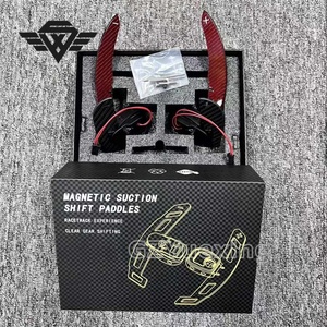 Levier de vitesses magnétique en fibre de carbone rouge adapté aux Mercedes Benz AMG W205 GT63 C43 C63 E53 E63 A45 GLC43 Intérieur automobile - Product Image 5