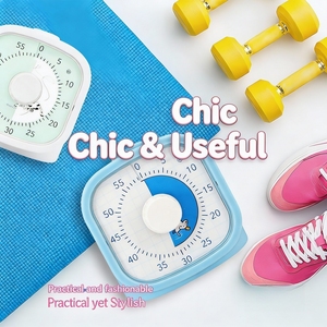Minuteur de cuisine analogique silencieux OEM, 60 minutes, avec alarme, visuel, pour enfants, étude, pile AAA - Product Image 4