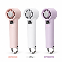 Ventilateur de poche rechargeable avec plaque de refroidissement semi-conductrice, contrôle de vitesse à 100 niveaux et crochet