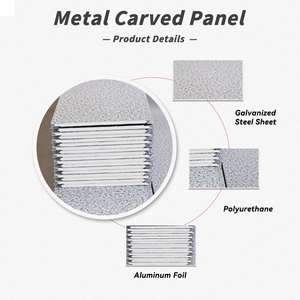 Panneau mural isolant en polyuréthane résistant à l'humidité, plaque sandwich en aluminium PU, maison préfabriquée extérieure, atelier - Product Image 3