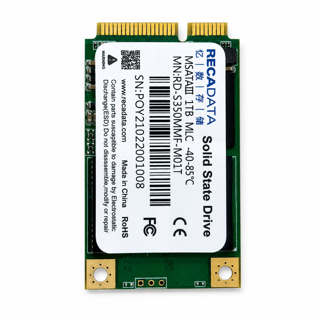 MSATA SSD 1TB MLC NAND SATA III Internal Solid State Drive, Wide Temperature -40 to 85C for Laptop and Embedded System