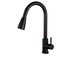 Robinet de cuisine neuf en acier inoxydable, anti-éclaboussures, mitigeur chaud et froid, avec douchette extractible pour évier