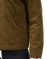 Veste en velours côtelé avec logo personnalisé, veste chaude d'hiver en velours côtelé grande taille, manteau ample en velours côtelé pour hommes, décontracté à col montant
