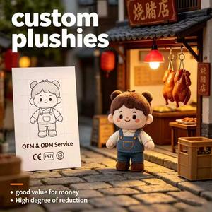 Muñecos de Peluche Personalizados Estilo Vintage Worker Boy, Venta al por Mayor, OEM, ODM, Muñecos Humanos de Peluche Suave de Alta Reducción - Product Image 1
