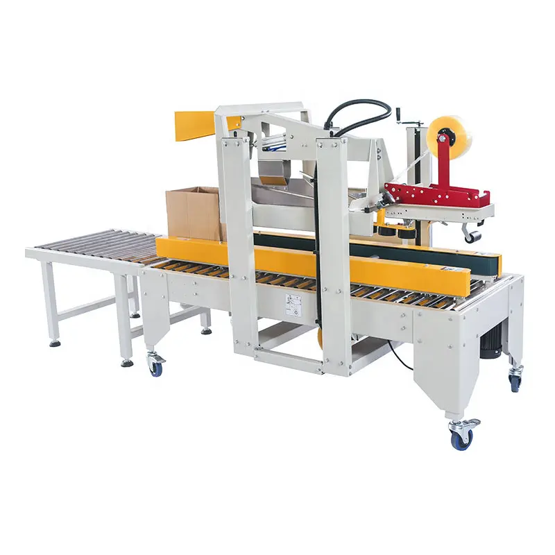 SJW Easy To Operate Closed Box Folding Packaging Carton Box Folding Closing Tape Packing Sealing Machine Case Sealer