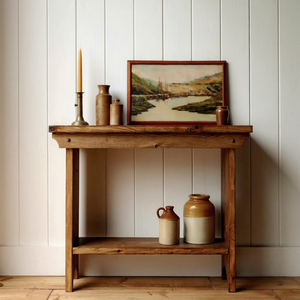 Cadre photo en bois rustique style ferme avec support de rangement pour salon et entrée - Product Image 1