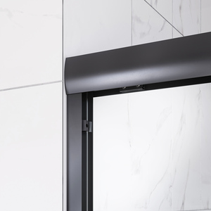 Porte de douche coulissante double encadrée Seawin au design moderne, 60 po de largeur x 74 po de hauteur, verre trempé de 1/4 po (6 mm) d'épaisseur, porte de salle de bain en verre - Product Image 2