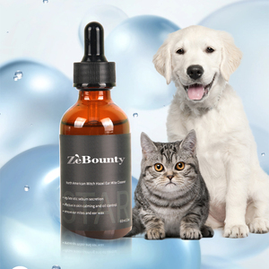 犬と猫の耳の感染症を和らげるための8オンスのアルコールを含まない獣医用フォーミュラオティック酵素ソリューションをカスタマイズする - Product Image 3