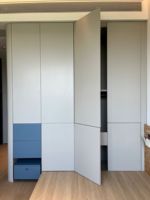 Armoire de chambre et de salon moderne, modulaire, de luxe, durable, écologique, grande capacité, avec éclairage LED, meubles pour la maison