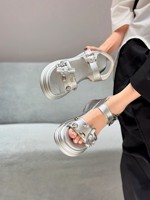 Nouvelles chaussures pour femmes à boucle carrée en strass, avec double bride, semelle épaisse, design polyvalent et antidérapant