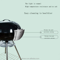 Grill à charbon de bois Portable, 18 pouces, support de barbecue Portable avec roues, adapté pour le carnaval d'extérieur d'été, livraison directe