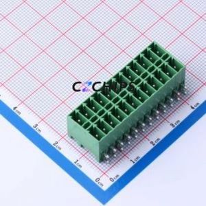 MX15EDGRHB-3.5-2*12P-GN01-Cu-A Plug-in Terminal Block Bent Lead Through Hole,P=3.5mm Board-to-Board / Socket Closed 1x12P 3.5mm - Product Image 1