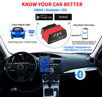 Konnwei KW903 EML327 Mini scanner sans fil Android BT4.0 V1.5 Lecteur de code OBD2 automatique Pic18f25k80 Outils de diagnostic OBD2 pour téléphone