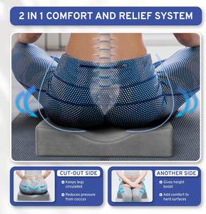 Cojín de Cuña para <span class=keywords><strong>Silla</strong></span> de Oficina y Asiento de <span class=keywords><strong>Coche</strong></span>, Soporte Ortopédico y Alivio del Dolor para Coxis y Cadera, Asiento de Camión - Product Image 2