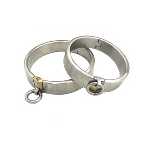 BDSM Fetisch Vorhängeschloss Halsband aus Edelstahl, Fesselring für den Körper, Sexspielzeug für Männer und Frauen - Product Image 1