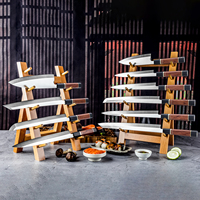 Ensembles de couteaux Sashimi pointus en acier inoxydable à haute teneur en carbone Sushi saumon couteau japonais corne de buffle noire et manche en bois de fer du désert