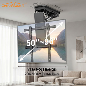 Support de télévision électrique motorisé pour plafond, pliable, télécommande, gain de place pour chambre, hôtel, bureau, projet - Product Image 4