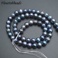 Perles d'eau douce naturelles en gros, tendance, forme ronde plate, perles en vrac pour la fabrication de bijoux pour femmes, collier, bracelet