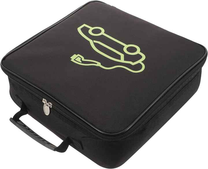 Charging Cable Bag, EV Cable Bag, Circular Cable Storage Bag, Waterproof Cable Tidy Bag, Large Capacity Electric Charging Cable Carry Bag For Power Cords RV Hoses, Black