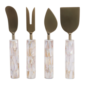 Set di utensili cilindrici per servire con manici a conchiglia per formaggi, per uso in cucina - Product Image 4