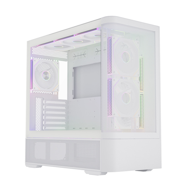 Modern Curved Mesh Computer Case New Design Mid Tower Gaming PC Case ATX Motherboard Gaming PC Chassis