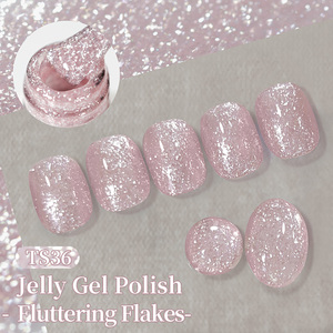 เจลสีเจลลี่ BORN PRETTY พร้อมกลิตเตอร์สีเงินวิบวับ สำหรับทำเล็บแบบกึ่งถาวร ลอกออกได้ด้วยการแช่  ใช้กับยูวีเจล - Product Image 3