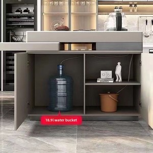 लक्जरी आधुनिक स्लेट द्वीप डाइनिंग टेबल एकीकृत टेलीस्कोपिक एक्सेस सरल भंडारण खिंचाव चाय तालिका अब उपलब्ध है - Product Image 4