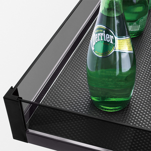 Base Giratoria para Estante de Almacenamiento, Organizador de Cocina Inferior con 2 Cajones Extraíbles, Cesta Mágica Esquinera de Cristal Gris para Botellas - Product Image 3