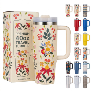 Vasos Personalizados de 30oz y 40oz, Termos al por Mayor, Vasos Aislados de Acero Inoxidable de 40oz con Asa para Viajes y Actividades al Aire Libre - Product Image 5