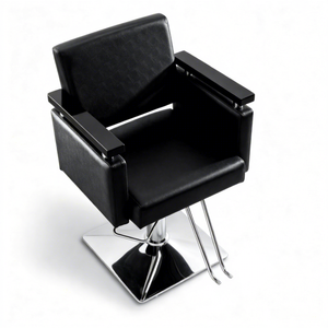 Sillas de Barbería Tradicionales con Bomba Hidráulica de Alta Resistencia, Reposapiés Ajustable y Base Cuadrada Duradera - Product Image 2