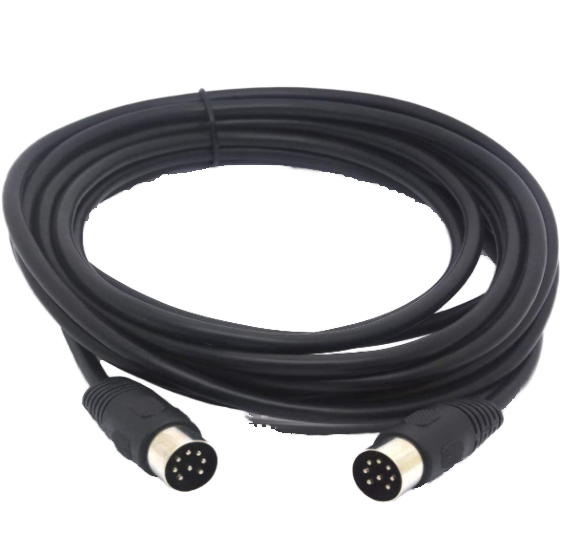 8-Pin DIN Male to Male MIDI Extension Cord 50cm Cable with PVC Jacket for Speaker Applications Stock Product