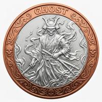 Pièce de monnaie en cuivre bicolore représentant un esprit féminin, pour décoration surnaturelle, cadeau, collection numismatique