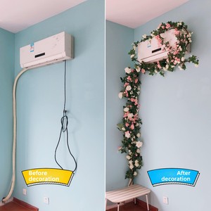 Guirnalda de Rosas Artificiales de Seda para Colgar en la Pared, Decoración para Tuberías de Aire Acondicionado, Planta Artificial de Plástico para Techo de Sala de Estar - Product Image 4