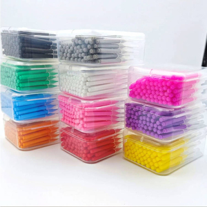 Kit di spazzole interdentali riutilizzabili eco-compatibili 50 pz pulitori per <span class=keywords><strong>denti</strong></span> Push-Pull 0.6-1.5mm in plastica per la cura della bellezza delle gengive - Product Image 1