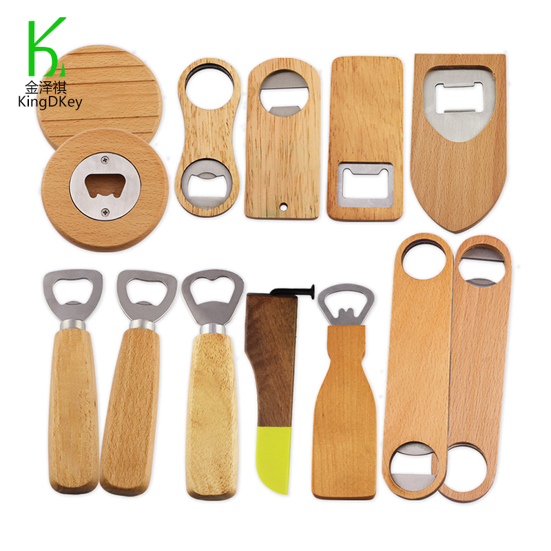 Лидер продаж, деревянный брелок-открывалка в форме бутылки, оптовая продажа, подарок