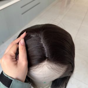 Perruques en cheveux humains couleur naturelle, prix de gros, cheveux brésiliens vierges, perruque médicale en soie pour l'<span class=keywords><strong>alopécie</strong></span> - Product Image 3