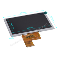 5-Zoll-IPS-TFT-LCD-Bildschirmmodul, 800 x 480 Auflösung, RGB, 40-polige Schnittstelle, voller Betrachtungswinkel, hohe Helligkeit, ST7262-Controller