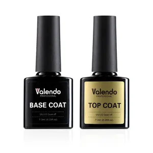 Vernis à base de gel en caoutchouc de marque privée Gel supérieur pour ongles très brillant sans essuyage Couche de finition transparente Couche de base