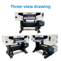 Impresora UV DTF de inyección de tinta de alta calidad XP600*3 con cabezal de impresión de 24 pulgadas, plotter de etiquetas rollo a rollo, película A/B, 2 en 1
