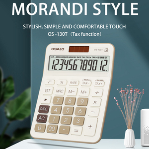 เครื่องคิดเลขตั้งโต๊ะภาษี12หลักเครื่องคิดเลขมีปุ่มหลากสีพลังงานแสงอาทิตย์เครื่องคิดเลขสำนักงานและนักเรียนทำจากพลาสติก - Product Image 4
