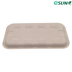 Compostable hải sản khay BBQ chất lượng tốt Trắng/<span class=keywords><strong>unbleached</strong></span> mía - Product Image 4