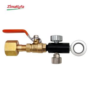 Adaptador de Cilindro SodaStream Quick Connect DUO para Recarga de CO2, Manómetro de 250 Bares, Válvula de Bola, Soporte OEM Personalizable - Terra - Product Image 1