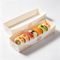 Boîte d'emballage pour sushis avec logo personnalisé, conteneur alimentaire durable en vrac pour la restauration gastronomique et les services à emporter