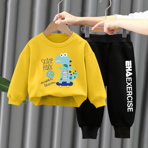 Ensembles de survêtements pour enfants de loisirs garçons et filles printemps automne survêtements coton deux pièces enfants - Product Image 2
