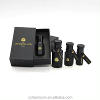 Botol Parfum Minyak Oud Kaca Hitam Attar 3ml 6ml 12ml Custom HRX-0001 Persegi HAORIXIN dengan Kotak Kemasan