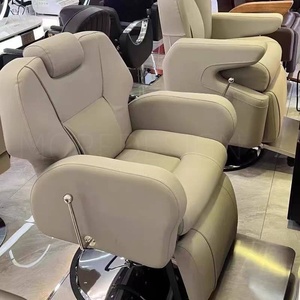 Silla de Barbería de Diseño en Cuero, Portátil, para Exteriores, de Metal, para Salón de Belleza y Peluquería, en Oferta - Product Image 5
