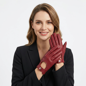Guantes de Conducción KEVEN IMPEX KI-505 de Cuero Perforado, Medios Dedos, con Agarre, para Carreras, Ciclismo, Pantalla Táctil, Transpirables, Unisex, Verano - Product Image 3